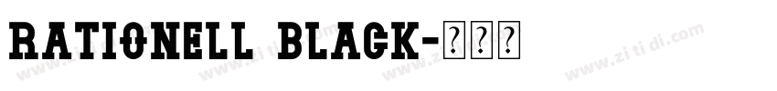 Rationell Black字体转换